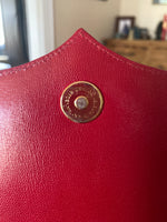 Load image into Gallery viewer, Plato Custom French Calf Leather Red Purse with Crossbody Strap
