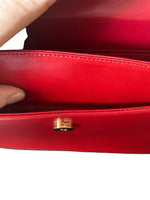 Load image into Gallery viewer, Plato Custom French Calf Leather Red Purse with Crossbody Strap
