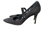 Load image into Gallery viewer, Manolo Blahnik Black Suede Scalloped Mary Janes, 39.5
