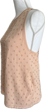Load image into Gallery viewer, Magaschoni Blush Beaded Criss Cross Tank, L
