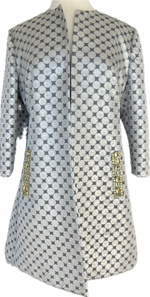 Load image into Gallery viewer, Sara Campbell Light Grey Coat with Jewel Detail, 10
