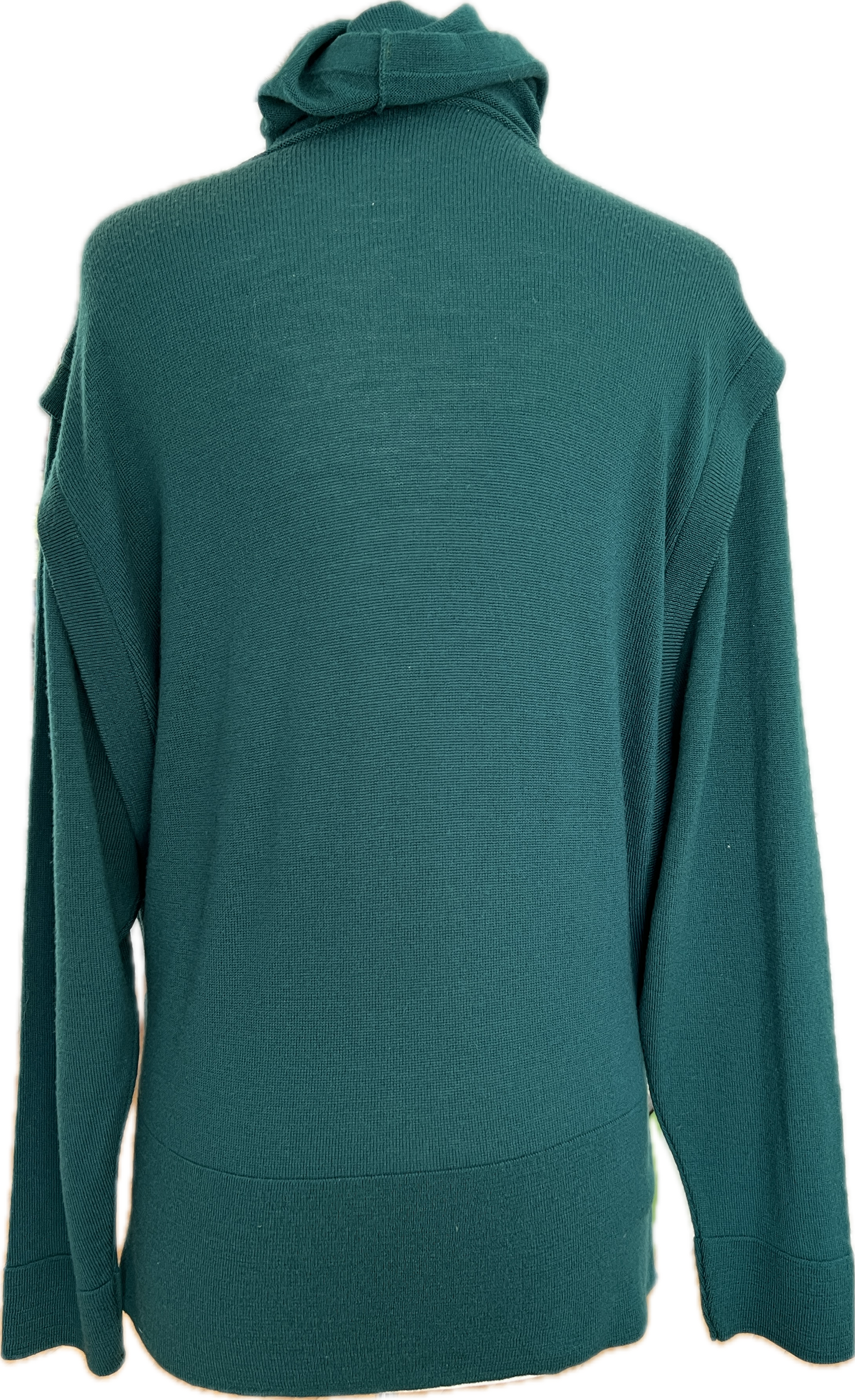 Merimekko Vintage Green Lambswool Turtleneck Sweater, M