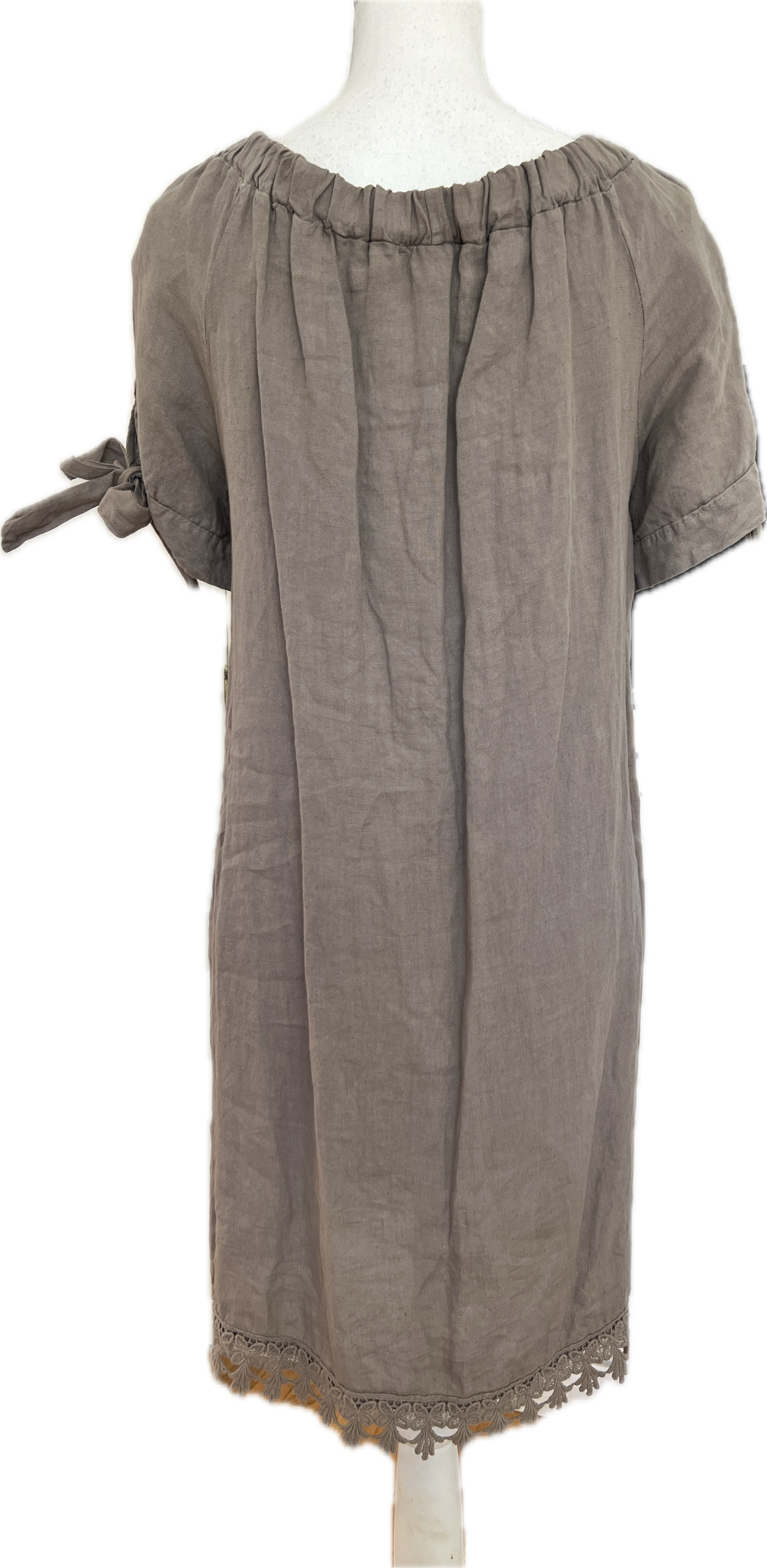 Lungo L'Arno Mushroom Linen Dress, M