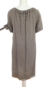 Lungo L'Arno Mushroom Linen Dress, M