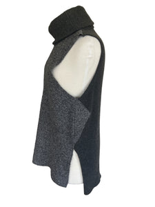 White and Warren Cowl Neck Grey Tunic, M