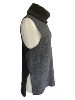 Load image into Gallery viewer, White and Warren Cowl Neck Grey Tunic, M
