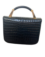 Load image into Gallery viewer, Finesse La Model Embossed Black Leather Purse
