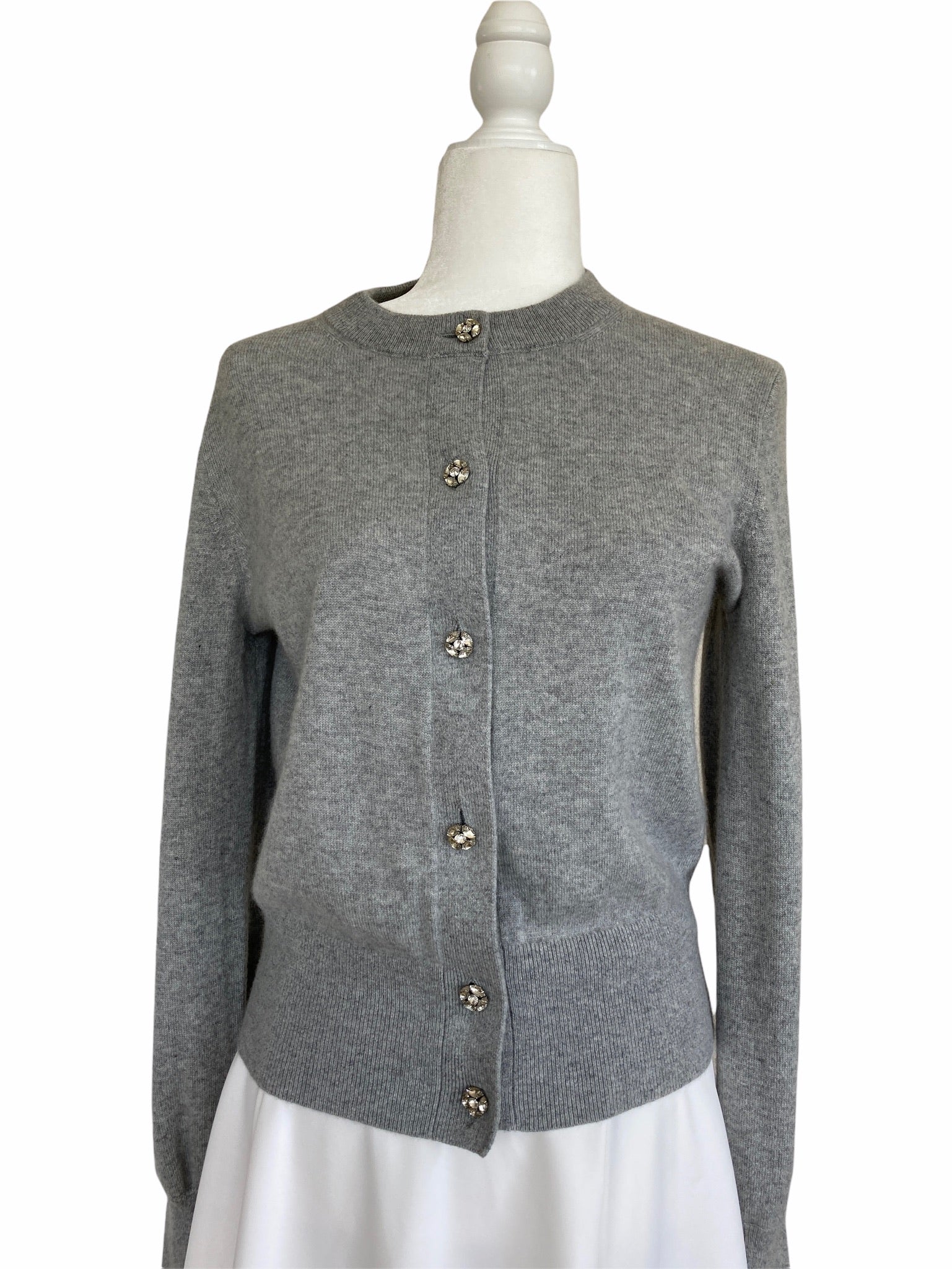 J. Crew Grey Cashmere Sweater, M