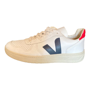 Veja Leather Colorblock Pattern Sneakers, 8