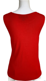Load image into Gallery viewer, Linda Allard for Ellen Tracy Red Knit Top, M
