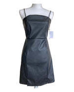 Load image into Gallery viewer, Nordstrom&#39;s La La Land Creative Co. Black Pleather Dress, M
