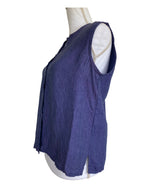 Load image into Gallery viewer, Eileen Fisher Periwinkle Linen Top, S
