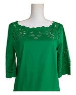 Load image into Gallery viewer, DKNY Green Eyelet Dress, M
