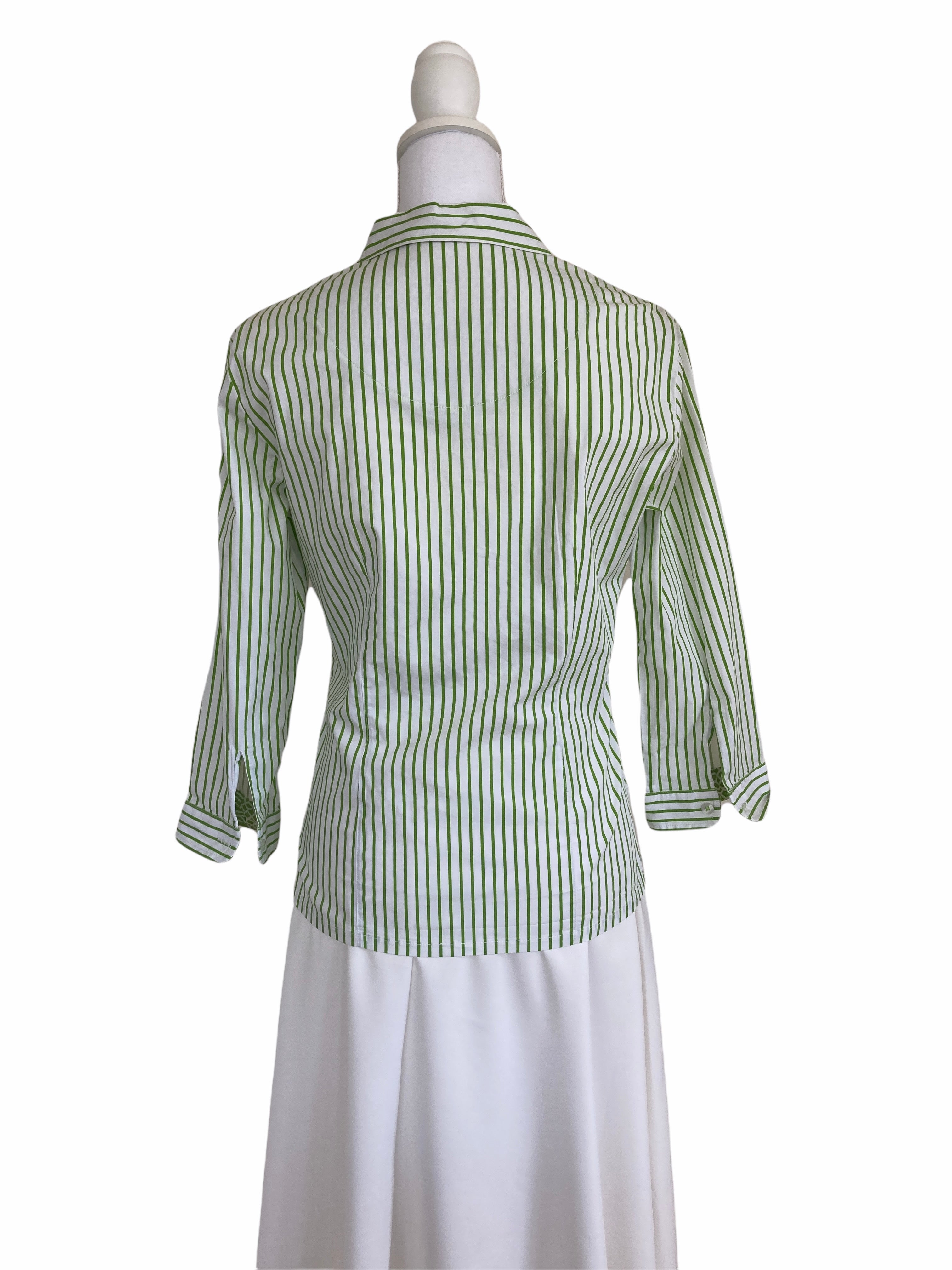 Tizzie Green Striped Shirt, M