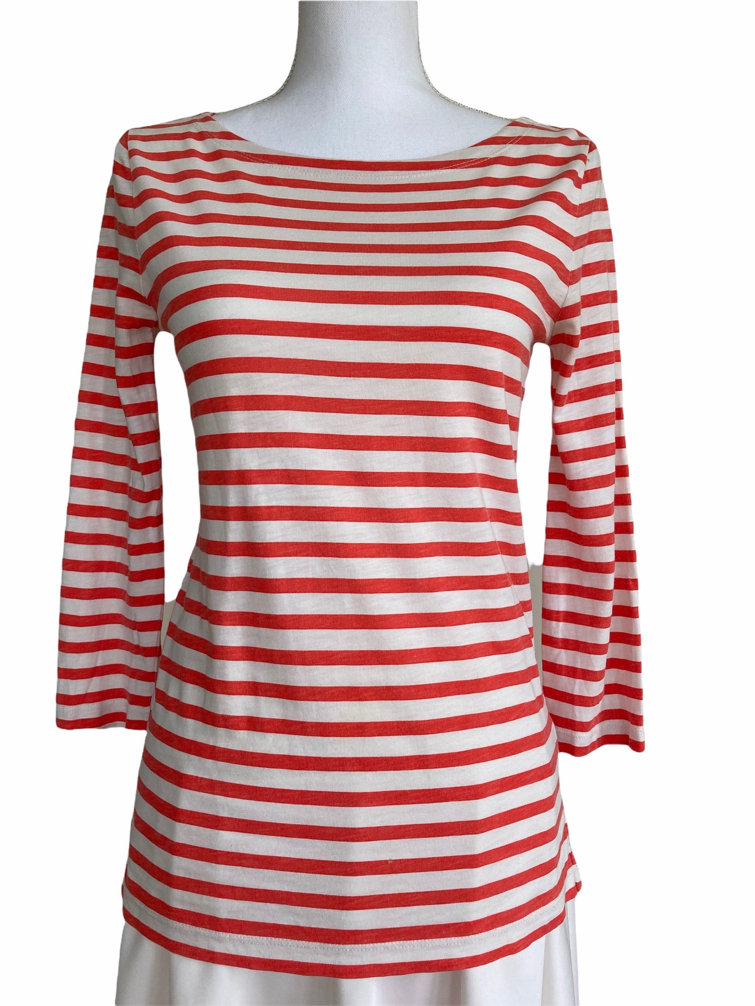 J. Crew Red and White Striped Top, XXS