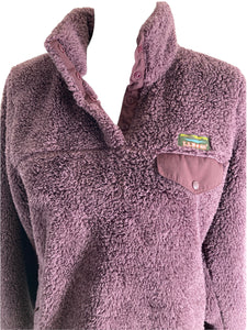 L.L. Bean Purple/Grey Fleece Jacket, S