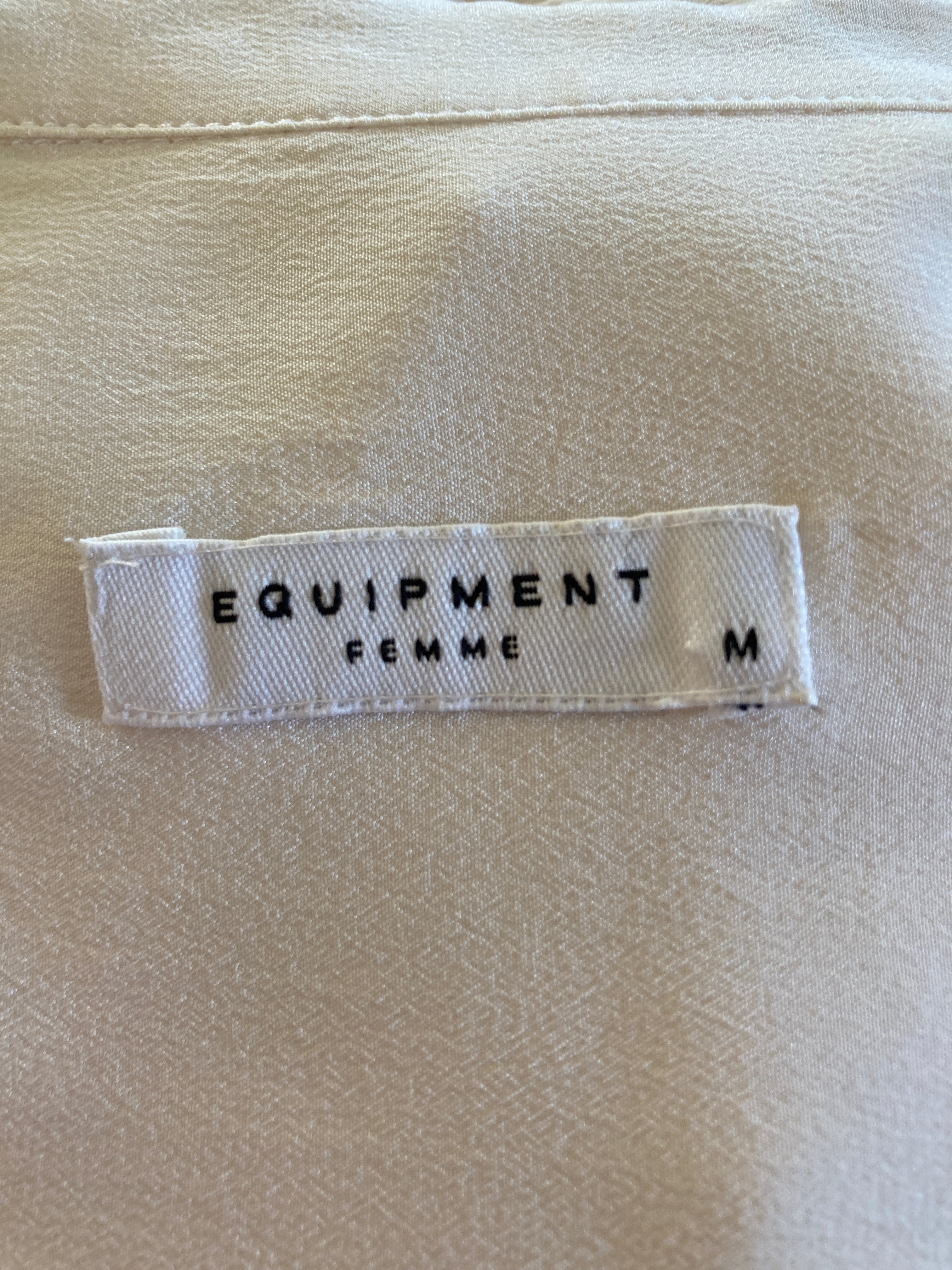 Equipment Ivory Silk Shirt, M