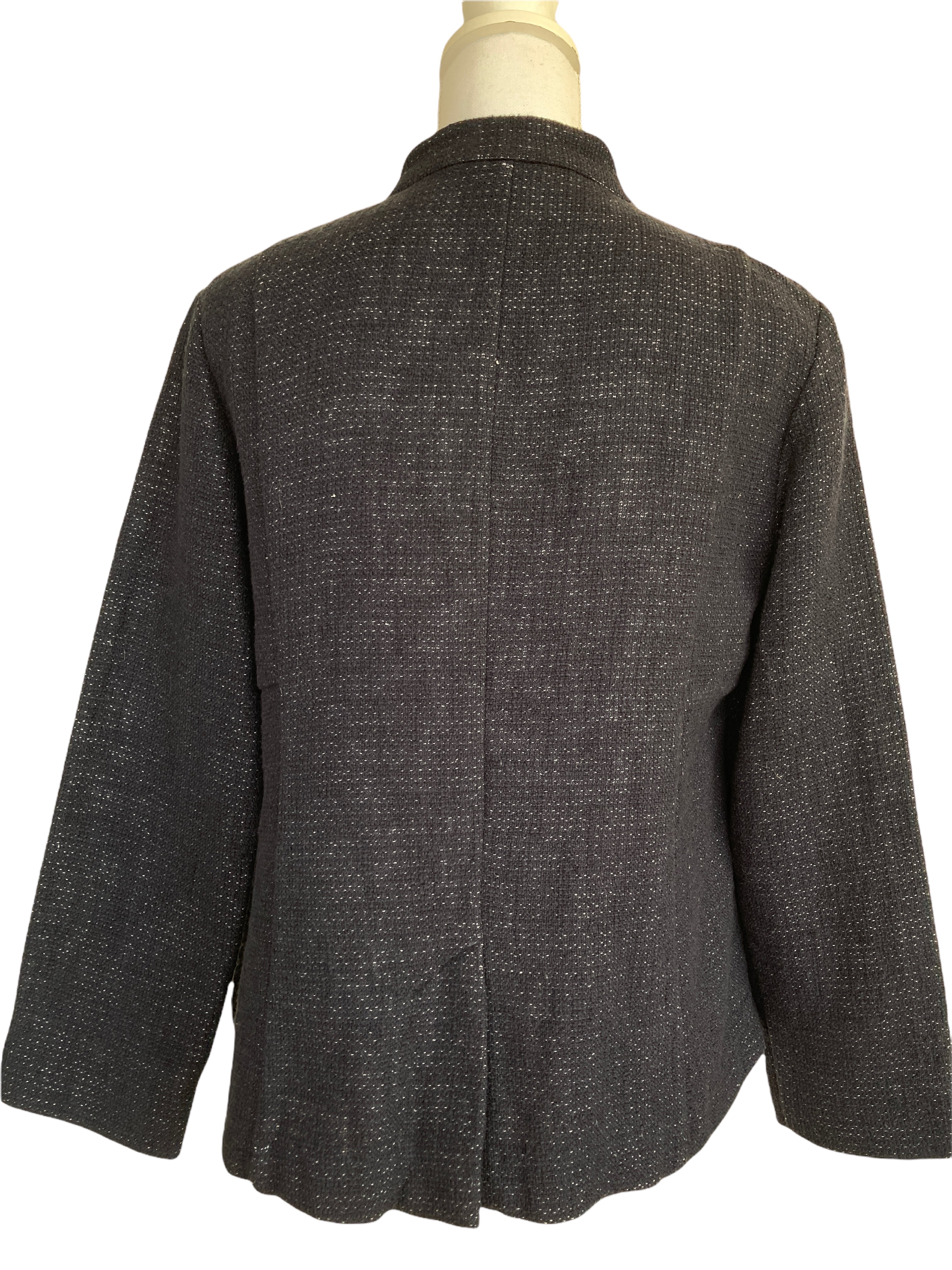 Eileen Fisher Navy Textured Blazer, XS