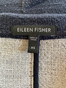 Eileen Fisher Navy Textured Blazer, XS