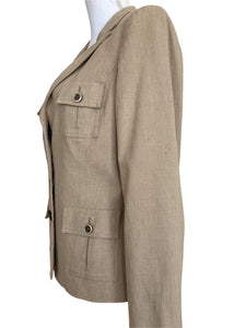 Classiques Entier Tan Linen Blazer, 8