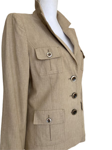 Classiques Entier Tan Linen Blazer, 8