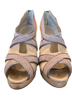 Load image into Gallery viewer, J. Crew Satin and Suede Beige Peep-toe, 9
