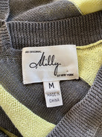 Load image into Gallery viewer, Milly Brown and Yellow Striped Sweater Top, M
