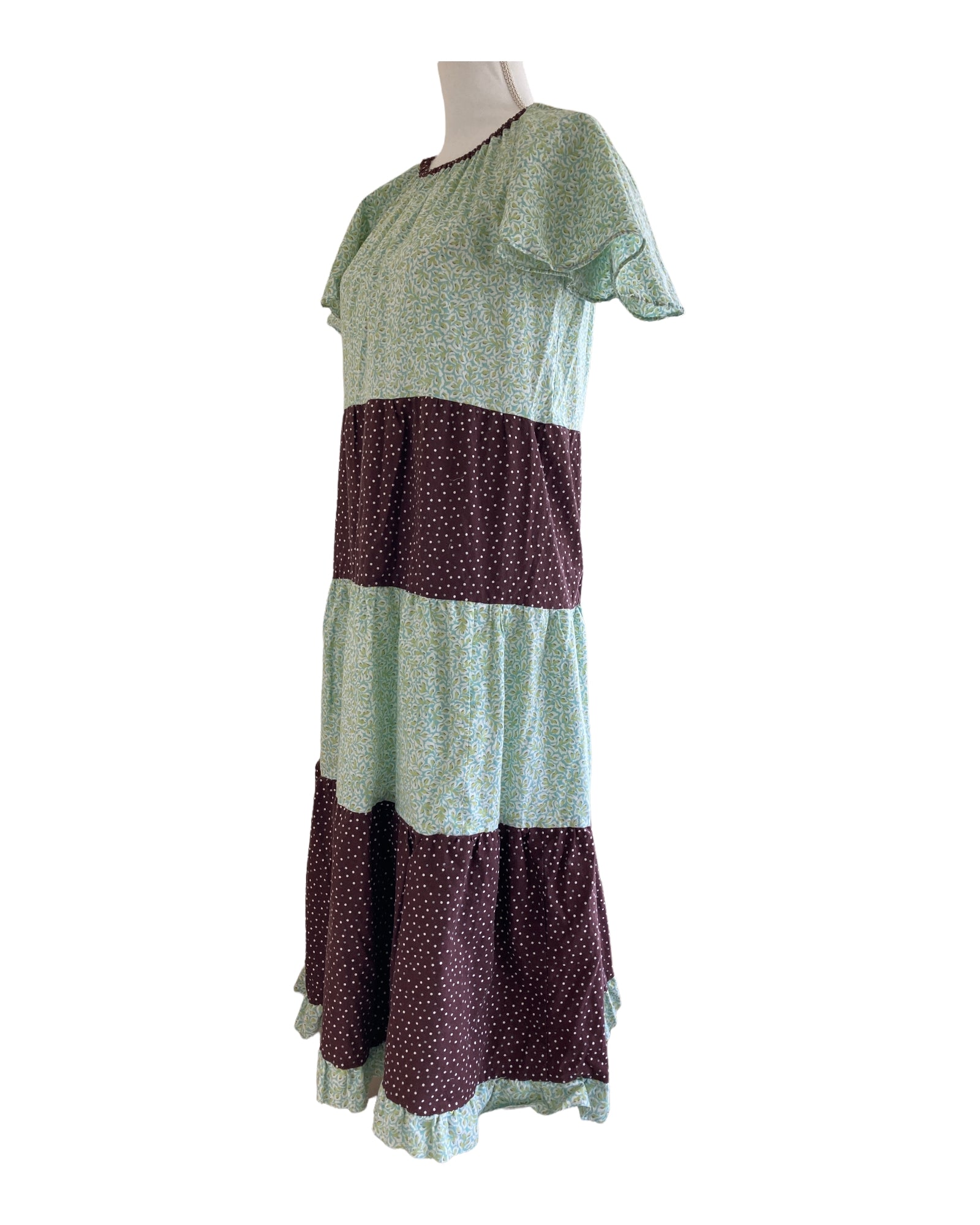 Handmade Vintage Prairie Dress, M