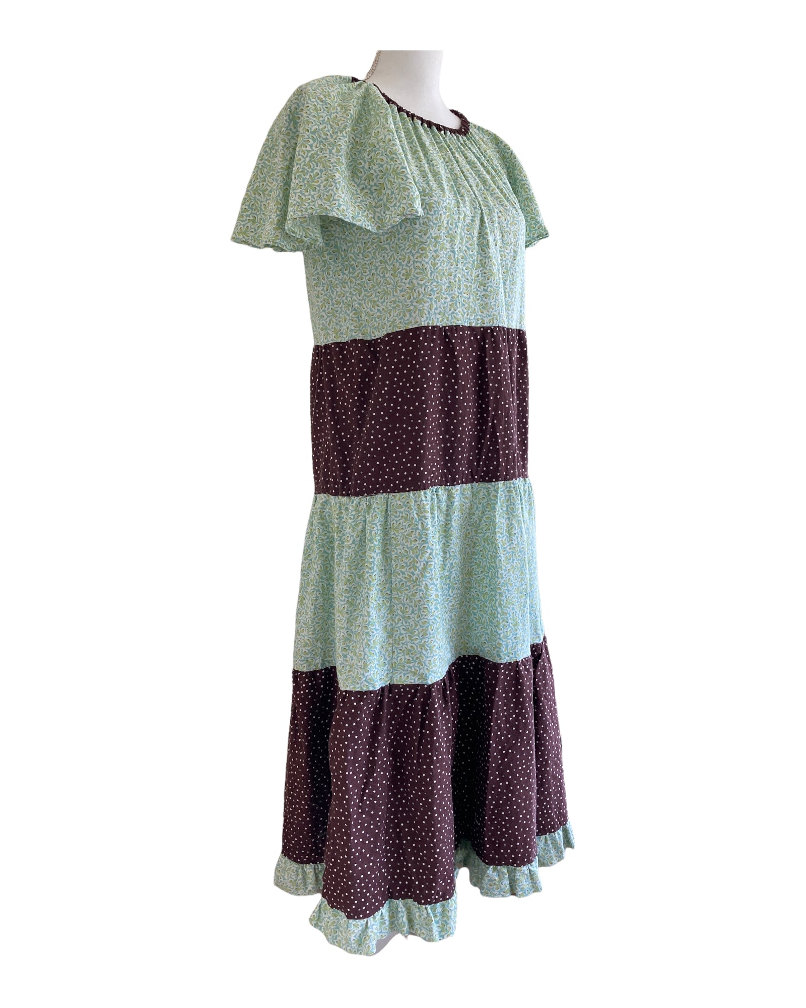 Handmade Vintage Prairie Dress, M