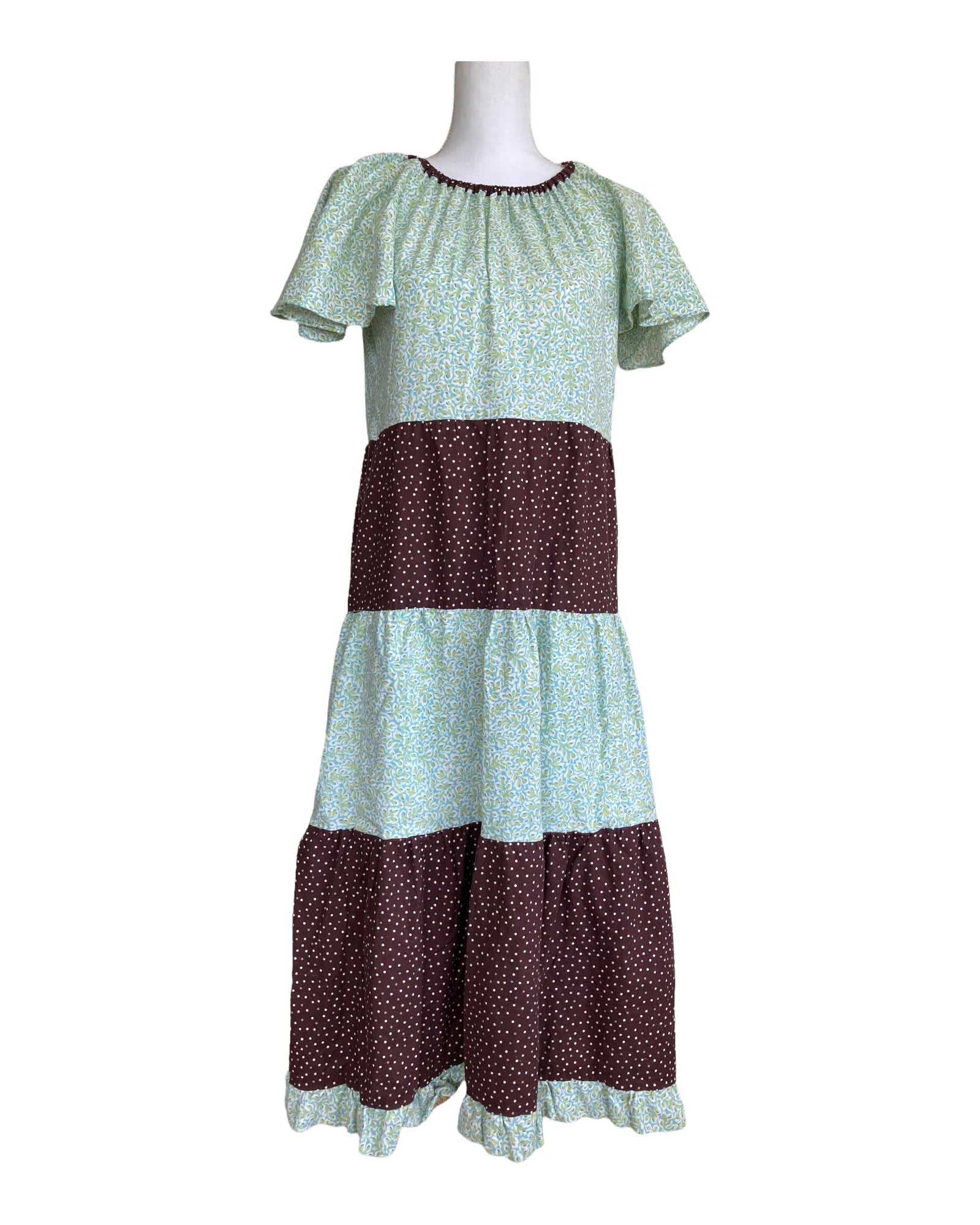 Handmade Vintage Prairie Dress, M