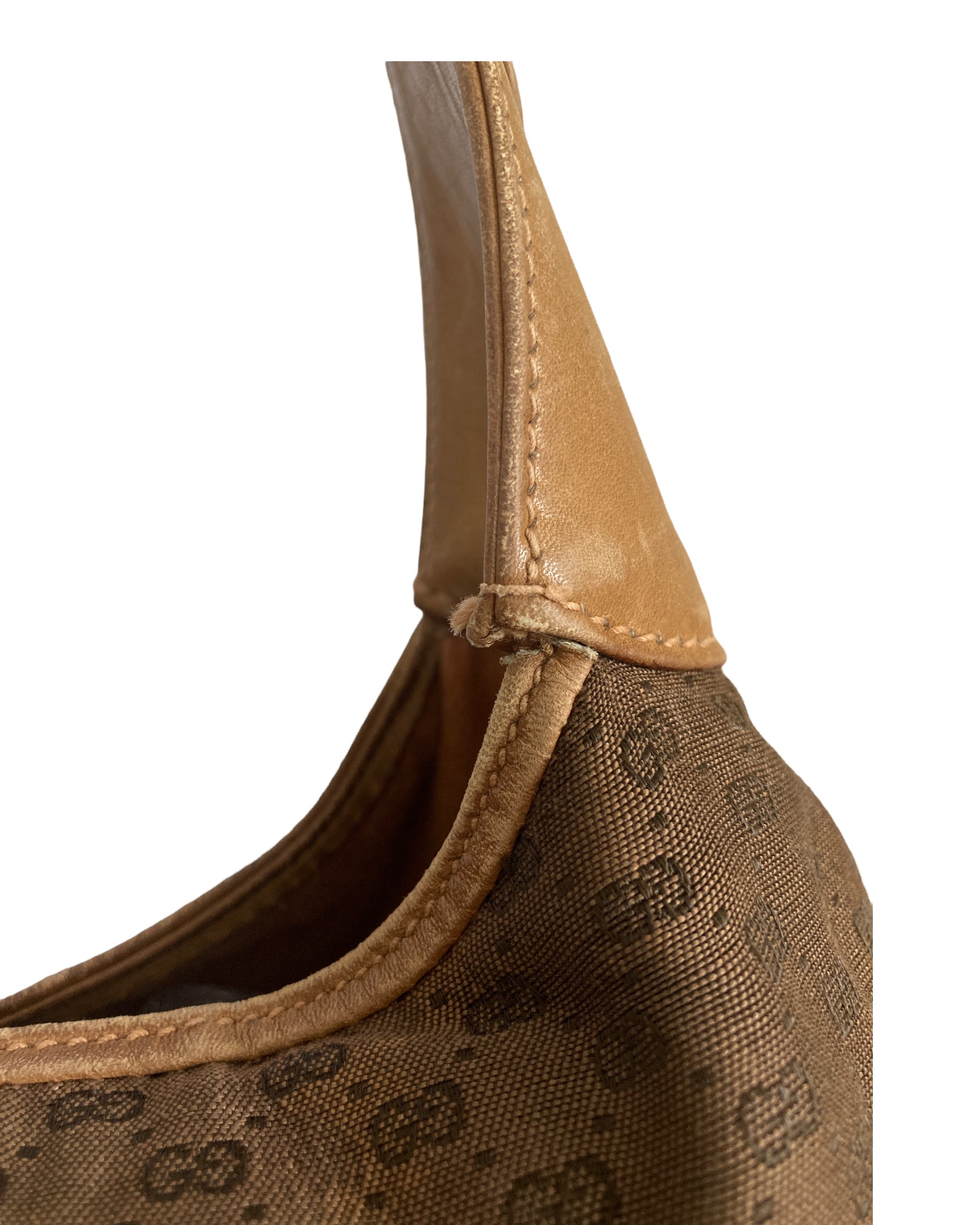 Vintage Gucci GG Canvas Monogram Brown Shoulder Bag