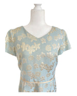 Load image into Gallery viewer, Sara Campbell Champagne Jacquard Dress, 8
