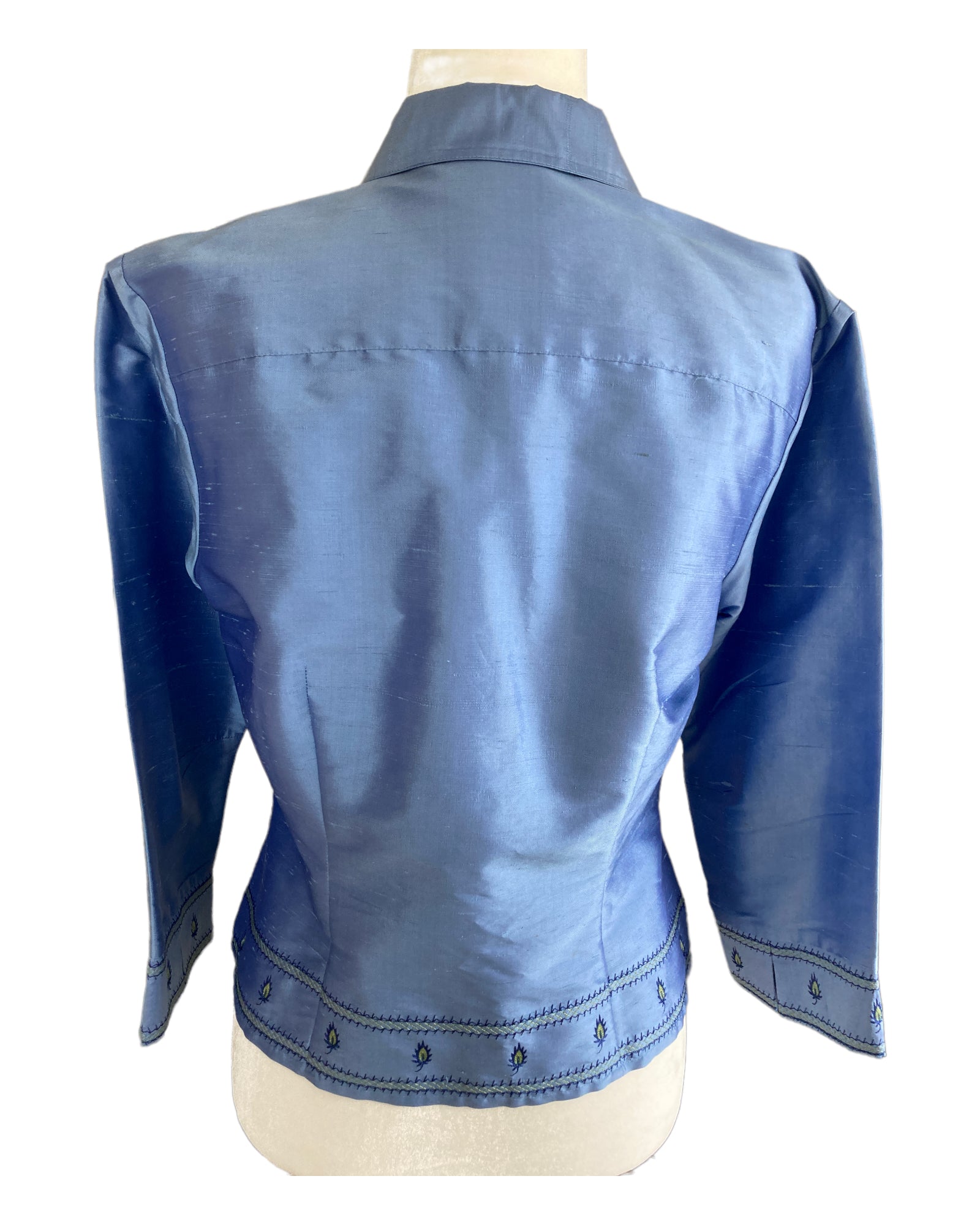 Ann Taylor Blue Silk Jacket, 10