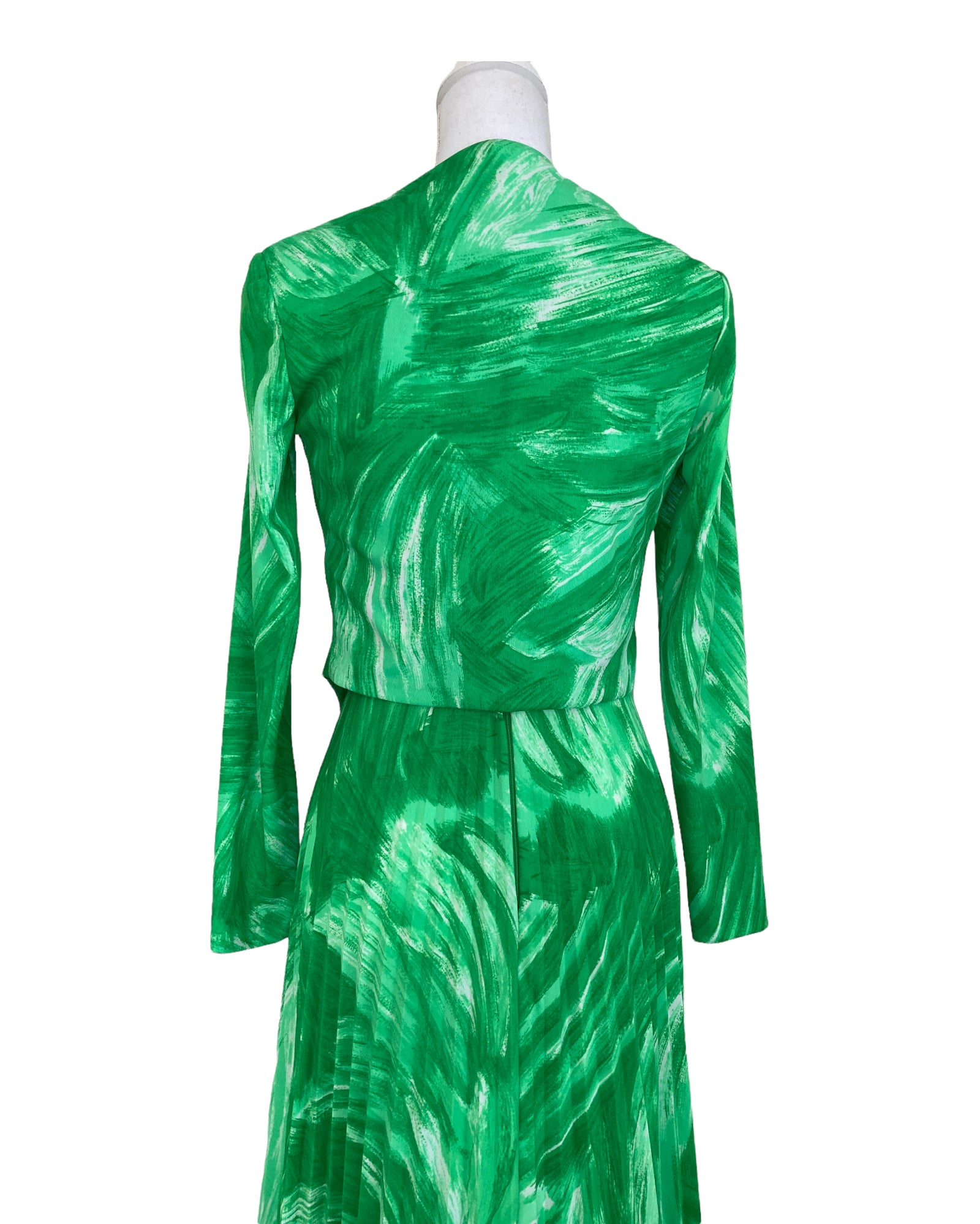 Nancy Greer Vintage Green Floor Length Jacket and Dress, S