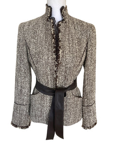 Lafayette 148 Tweed Blazer with Belt, 2