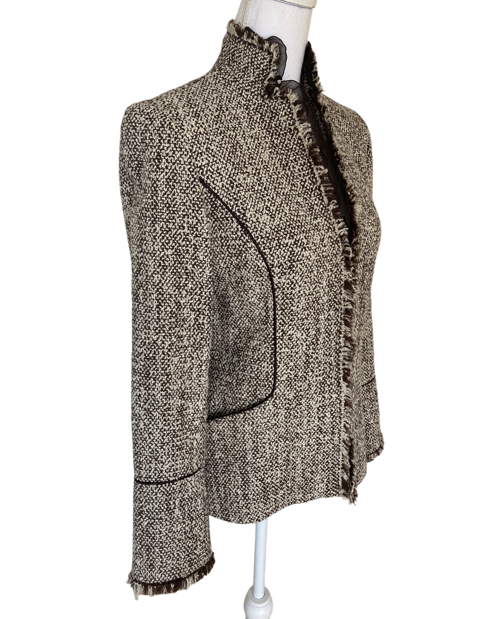 Lafayette 148 Tweed Blazer with Belt, 2