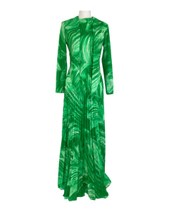 Nancy Greer Vintage Green Floor Length Jacket and Dress, S